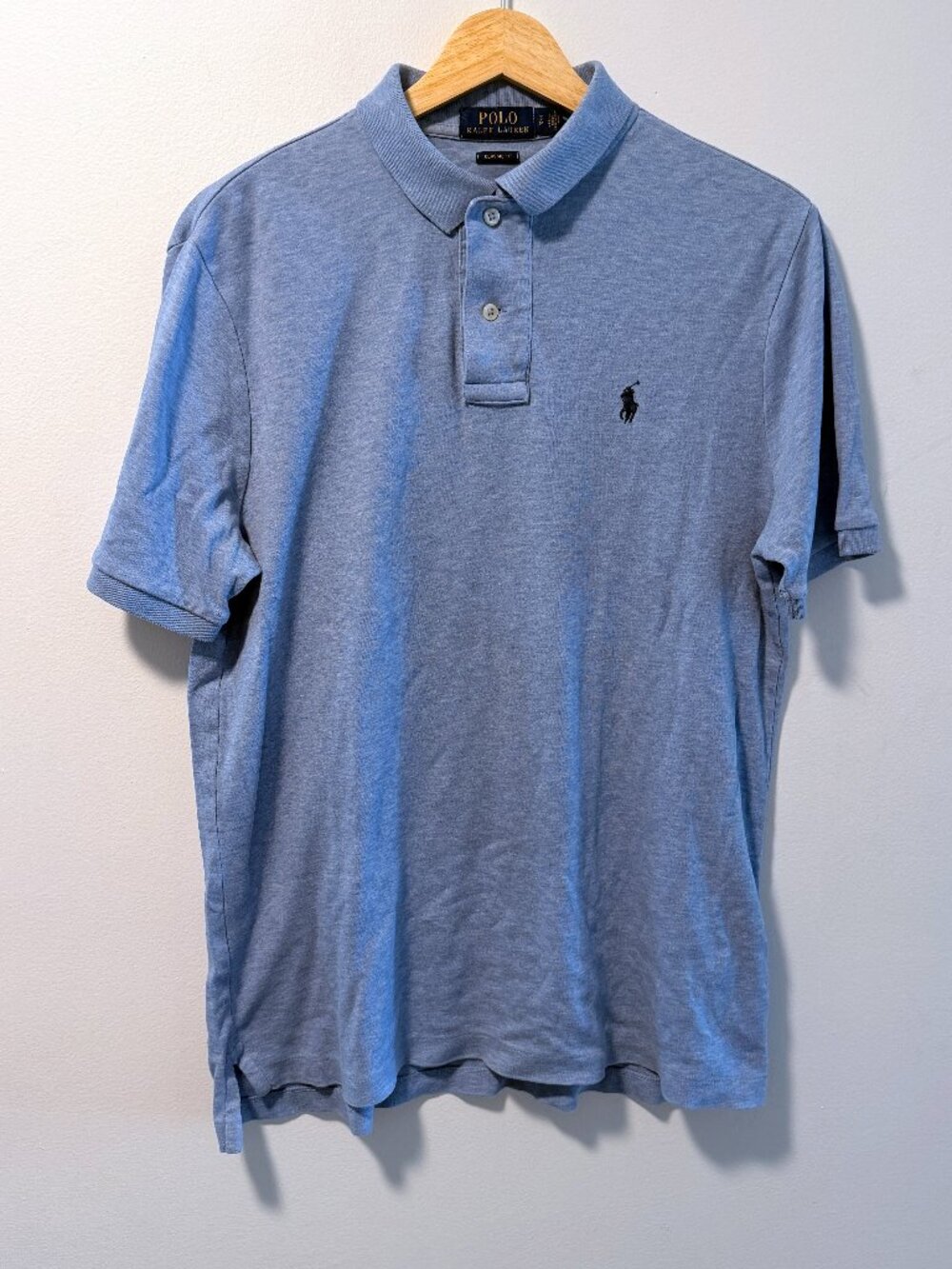 Polo Ralph Lauren Polo Shirt Heather Blue Classic Fit Mens Small Short Sleeve